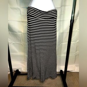 Tutta Bella Maternity Vintage Striped Skirt (Black & White) (M)